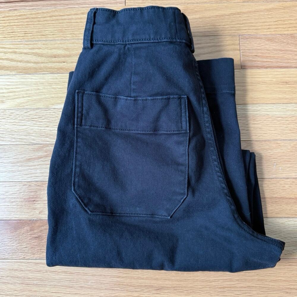 Everlane Organic Cotton Black Wide Leg Pants Size 2